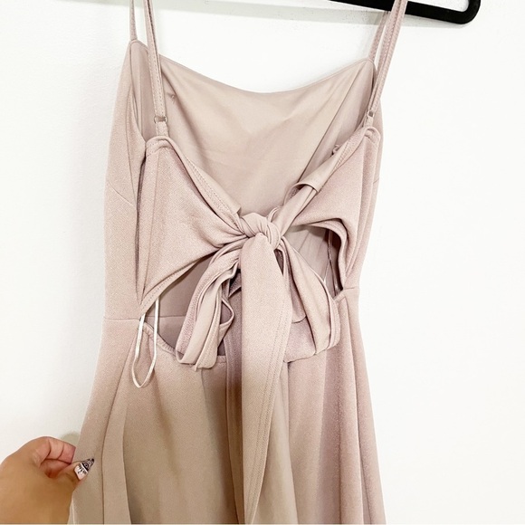 Birdy Grey Benny Crepe Taupe Bridesmaid Dress Size XS - Picture 6 of 10